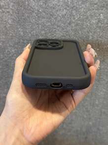 15 Pro Silver Black Modern Chunky Trendy Case